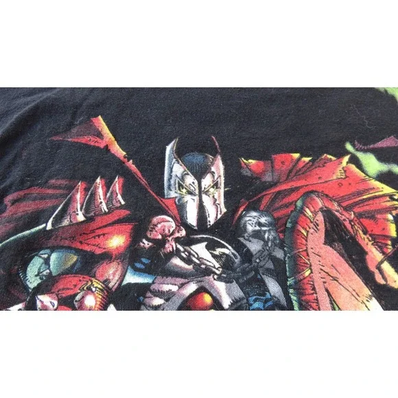VTG Medieval‎ Spawn Todd McFarlane 1997 Giant Black Cotton T-Shirt Size Lg, NWOT